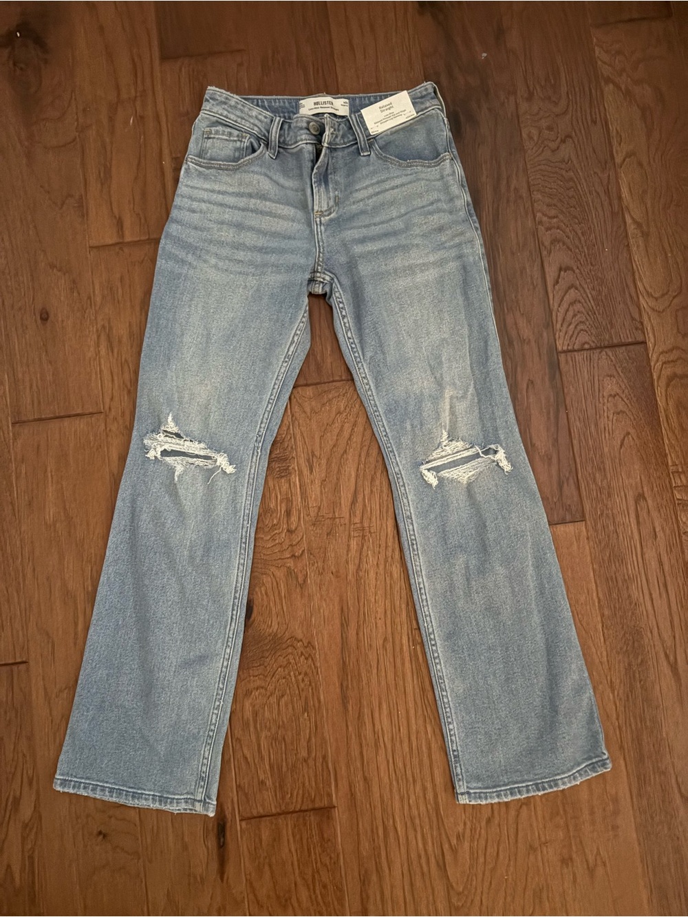 Hollister Light Blue Distressed Flare Jeans